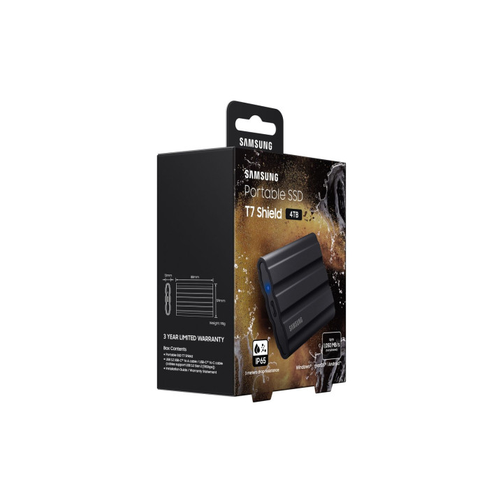 SAMSUNG SSD ESTERNO T7 SHIELD 4TB USB-C BLACK